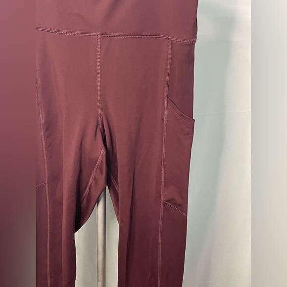 American Eagle everything pocket leggings Burgundy High-Waisted‎ Pants Medium - Picture 2 of 6